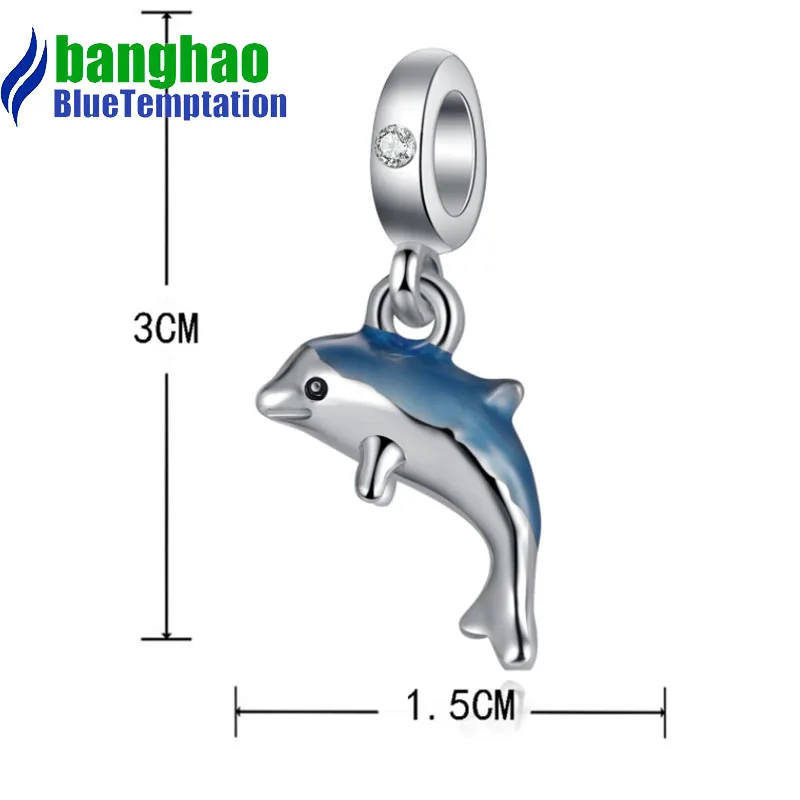 Wholesale DIY Fashion dolphin Charm for making accessories for jewelry alloy pendants bracelets beads DGB1262