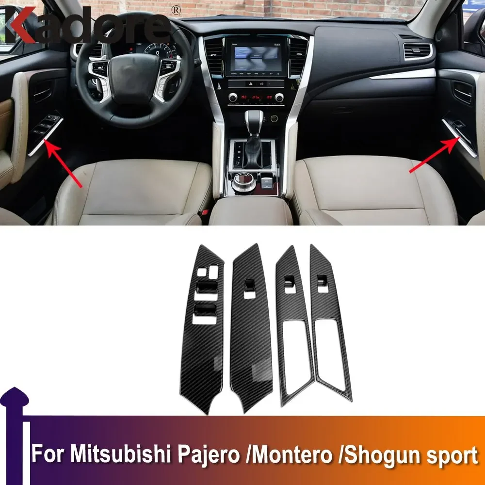 Carbon Auto Mittel konsole Schalttafel Streifen abdeckung Verkleidung für  Mitsubishi Pyjero/Montero/Shogun Sport 2013-2016 2019 2021 - AliExpress