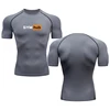 Men Gym Hub Graphic Print Running Compression Short sleeve tight-fitting Gym Sport T-shirt Fitness  RL00011 3