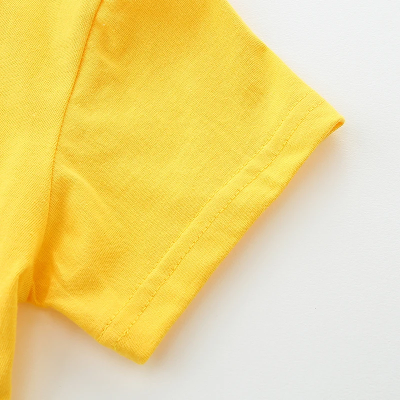 Baby Girls Clothes 2025 Fashion New Mushroom Flower Summer Kids Tops Children's Clothing Yellow T-shirts Cartoon Mushroom Infant