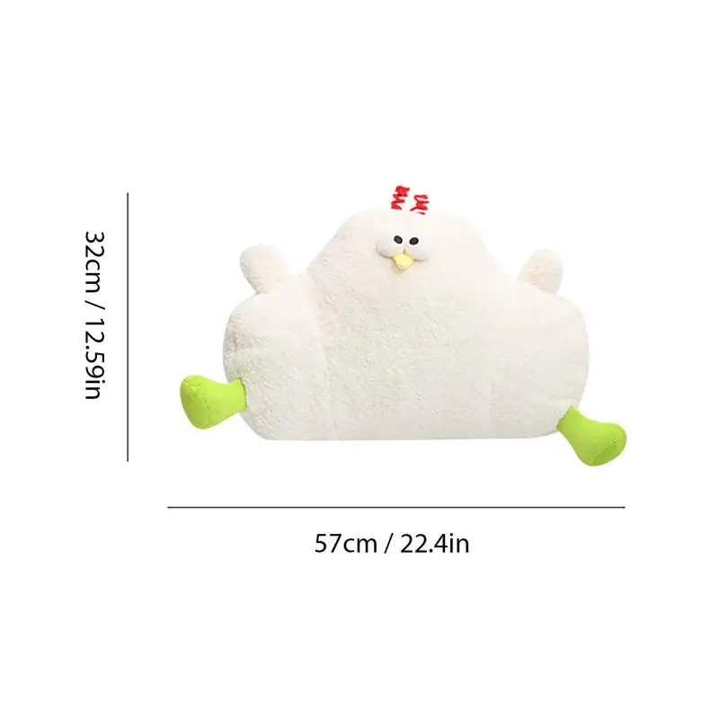차량용 부드러운 여행용 허리 베개, 팽창식 목 베개, 닭 부드러운 봉제 요추 쿠션, 목 베개, 허리 베개
