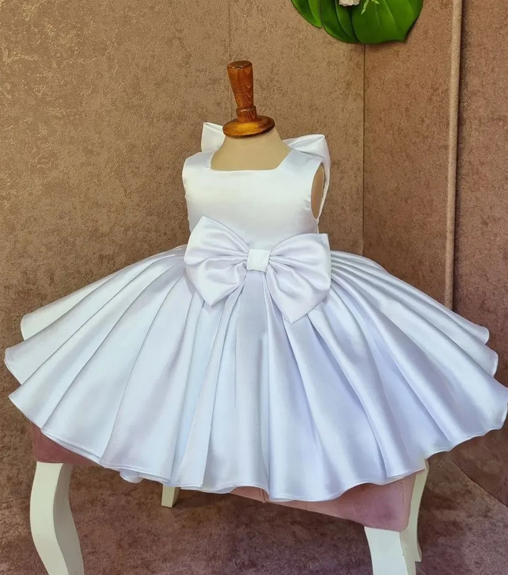 White Flower Girl Kiddie Paty Gown GACH153