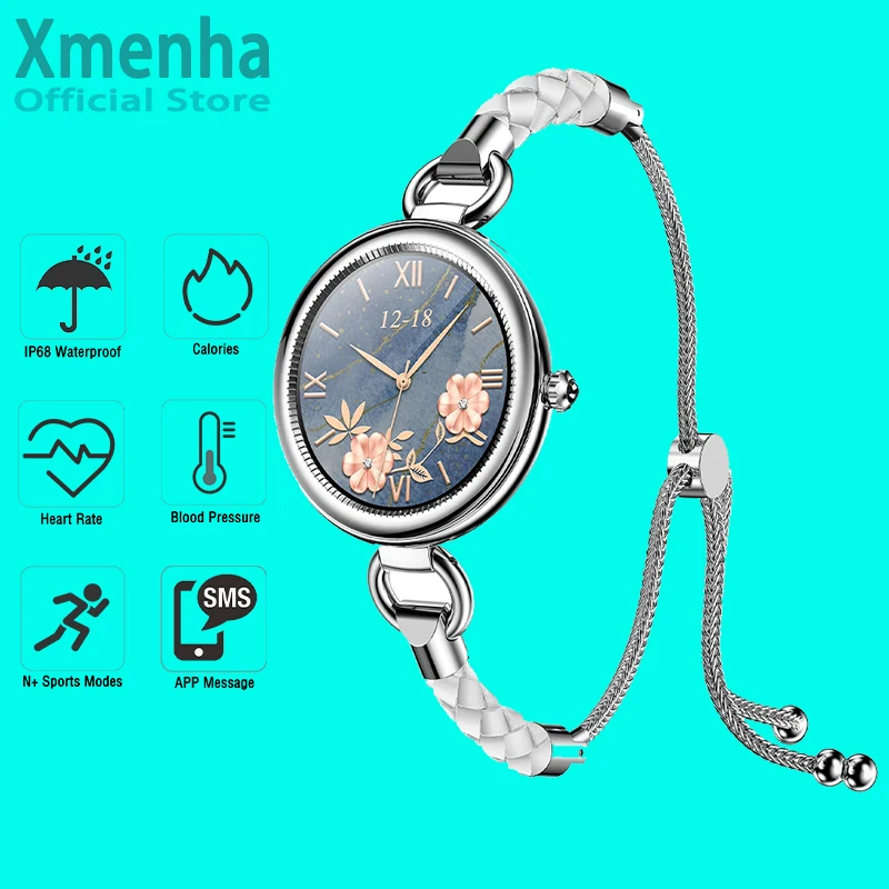 LuxuryLadiesSmartWatchforWomenFullTouchscreenSmartwatch