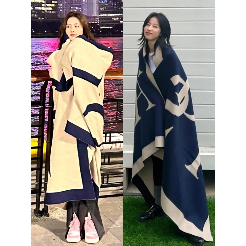 Ins Pure Cashmere Sheep Outdoor Cloak Blanket Woven Jacquard Blanket Knitted Blanket Merino Wool Blanket Cover Blanket