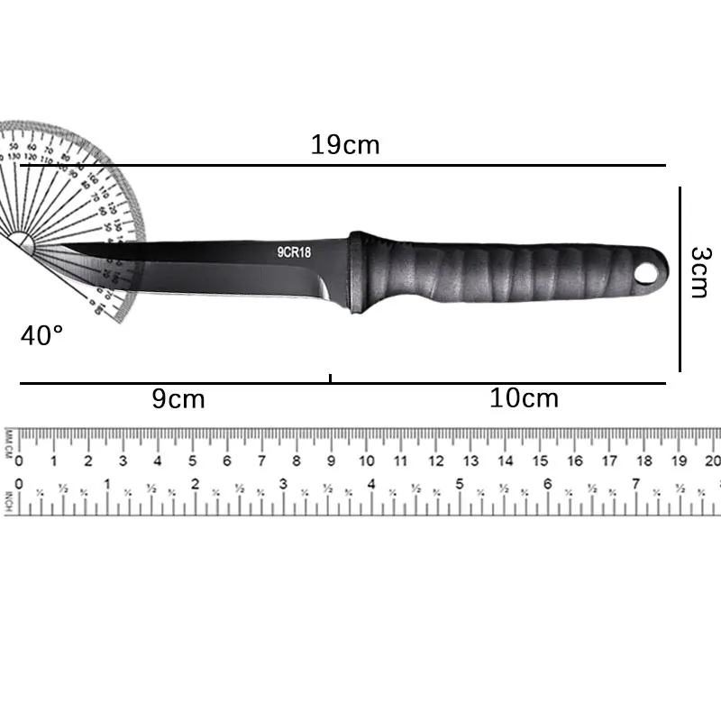 Meat Cleaver 5Cr15Mov Stainless Steel Meat Cleaver Sharp Boning Knife Fishing Accessories Knife with Holster Multifunction Vegetable Peeler