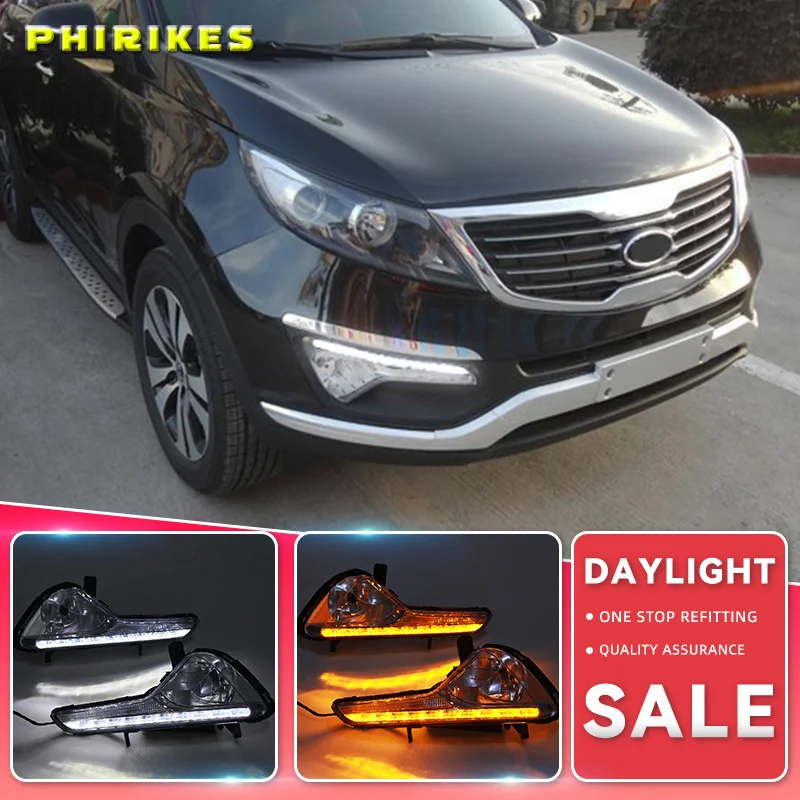 

Дневные ходовые огни для Kia Sportage 2010 2011 2012 2013 2014, дневные противотуманные фары, 2 шт.