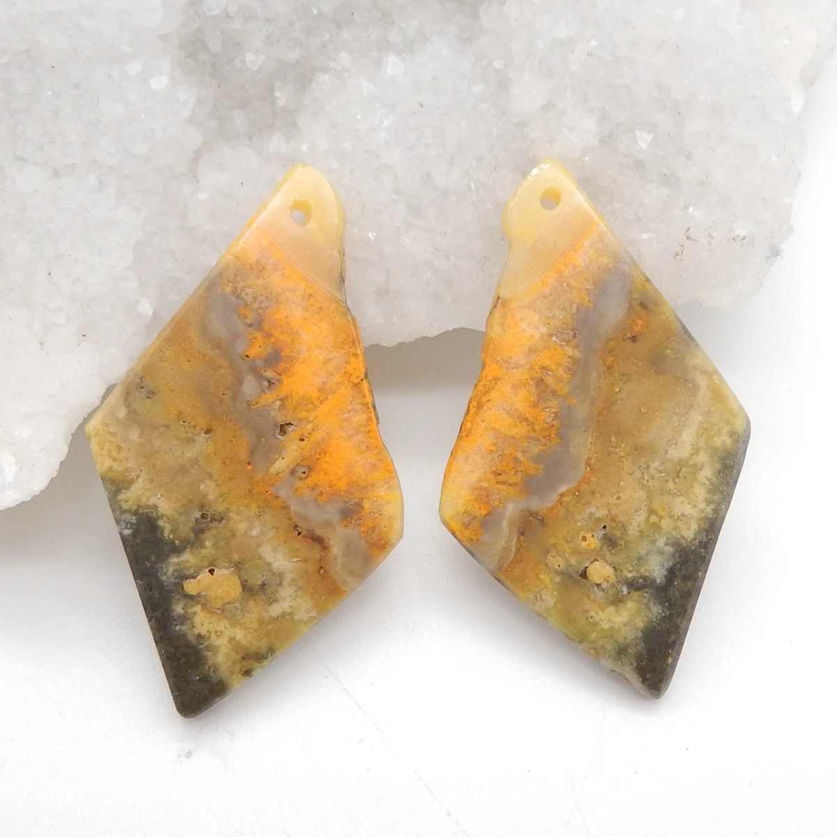 

Natural Bumble Bee Stone Nugget Earrings for Women, Gemstone Earrings Beads for Jewelry Making