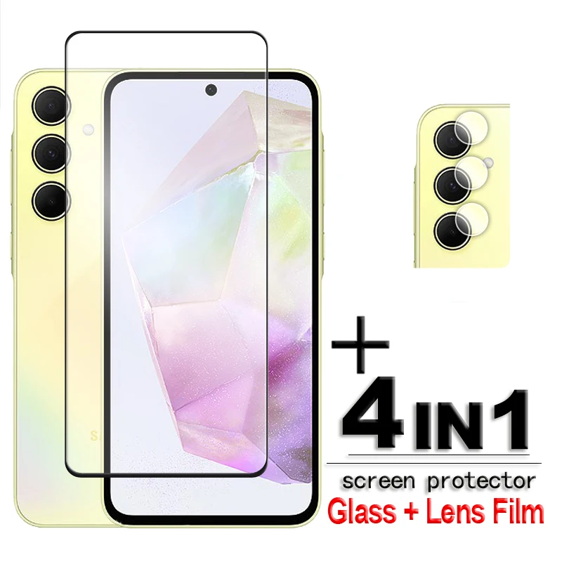 

For Samsung Galaxy A35 5G Glass For Samsung A35 Tempered Glass 2.5D Full Cover Glue HD Screen Protector For Galaxy A35 Film