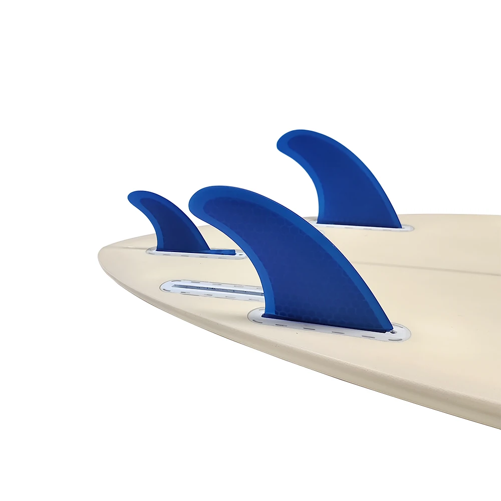 SUP Board Single Tab T1 Size Fins  Blue Color Fiberglass Honeycomb new design surf  Good Quality Surf tri set Fins Free Shipping