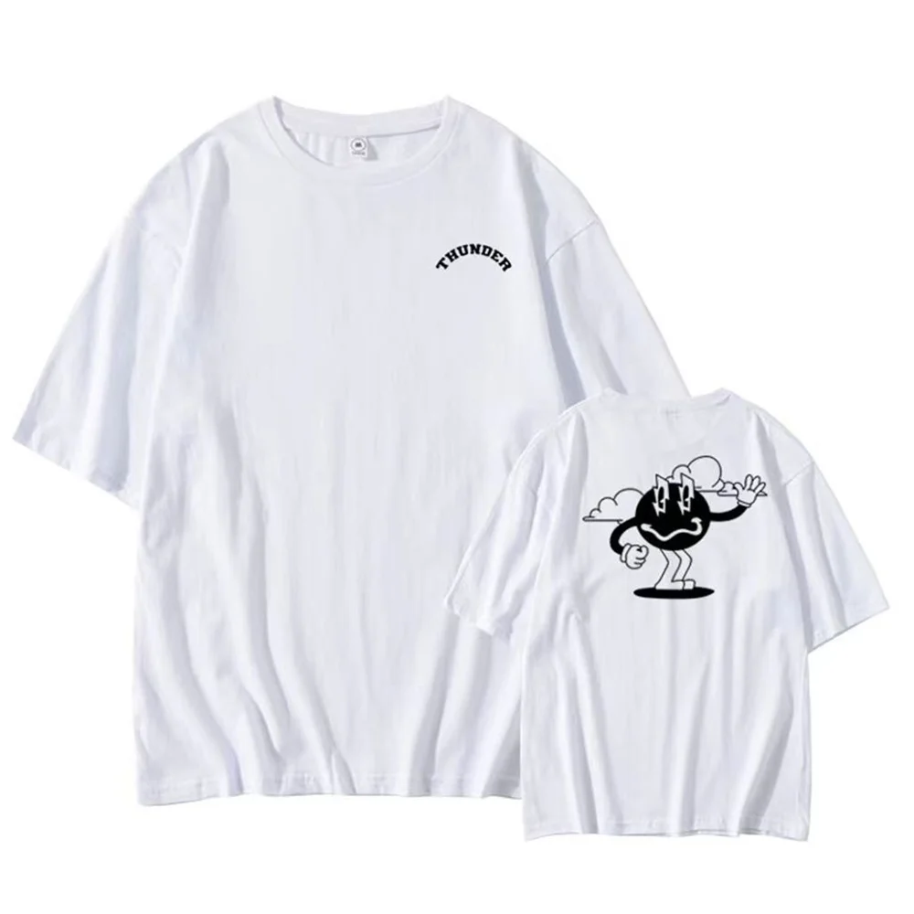 KPOP ATEEZ Thunder Concert T-Shirt O-Neck Short Sleeve Letter 