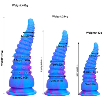 3 Sizes Anal Plug Colorful Octopus Tentacles Butt Plug Vagina Ball Silicone Anal Dildos Adult Sex Toys For Women Men Masturbator 6