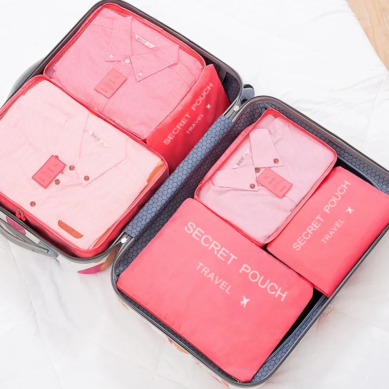 6-Piece Travel Organizer Set – Durable Oxford Fabric Packing Cubes for Clothes and Underwear, Fashionable and Hand Washable for Women Bags & Storage Items Beach bags
