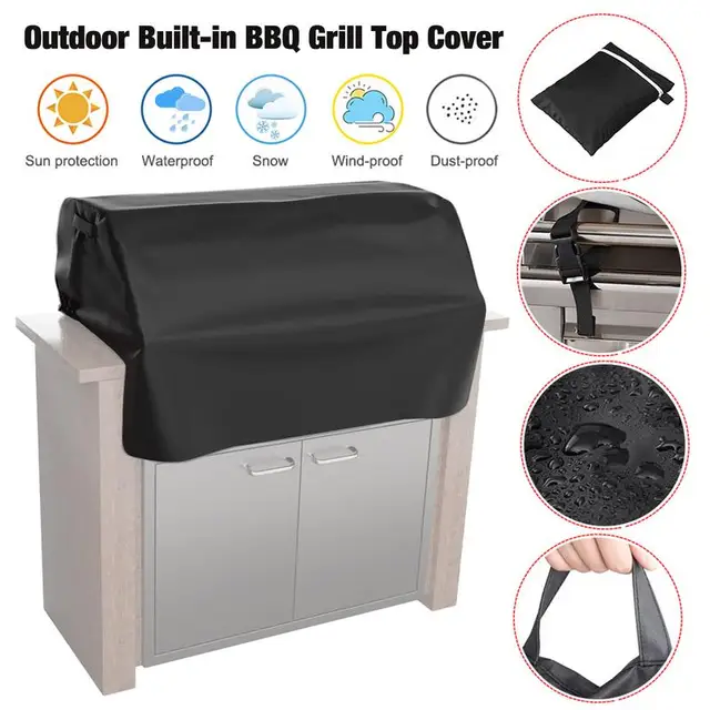 Uv-Ellenes Bbq Cover Vízálló Grill Top Count Konyhai Tartozékok Barbecue Borítói Weber Gas Nagy Barbeque Uv Kültéri Kerthez - Image 6