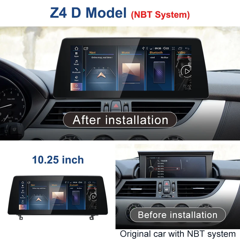 ID8 10.25 pollici Android 12 Wireless CarPlay AUTO per BMW Z4 E85 E86 E89 CIC NBT lettori Video multimediali per AUTO GPS Navi Bluetooth