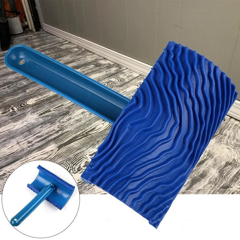 

1Pcs Lmitation Wood Grain Roller Brush Wall Painting Wood grain device Rubber DIY Tool liquid wall paper Art Grain Painting Home
