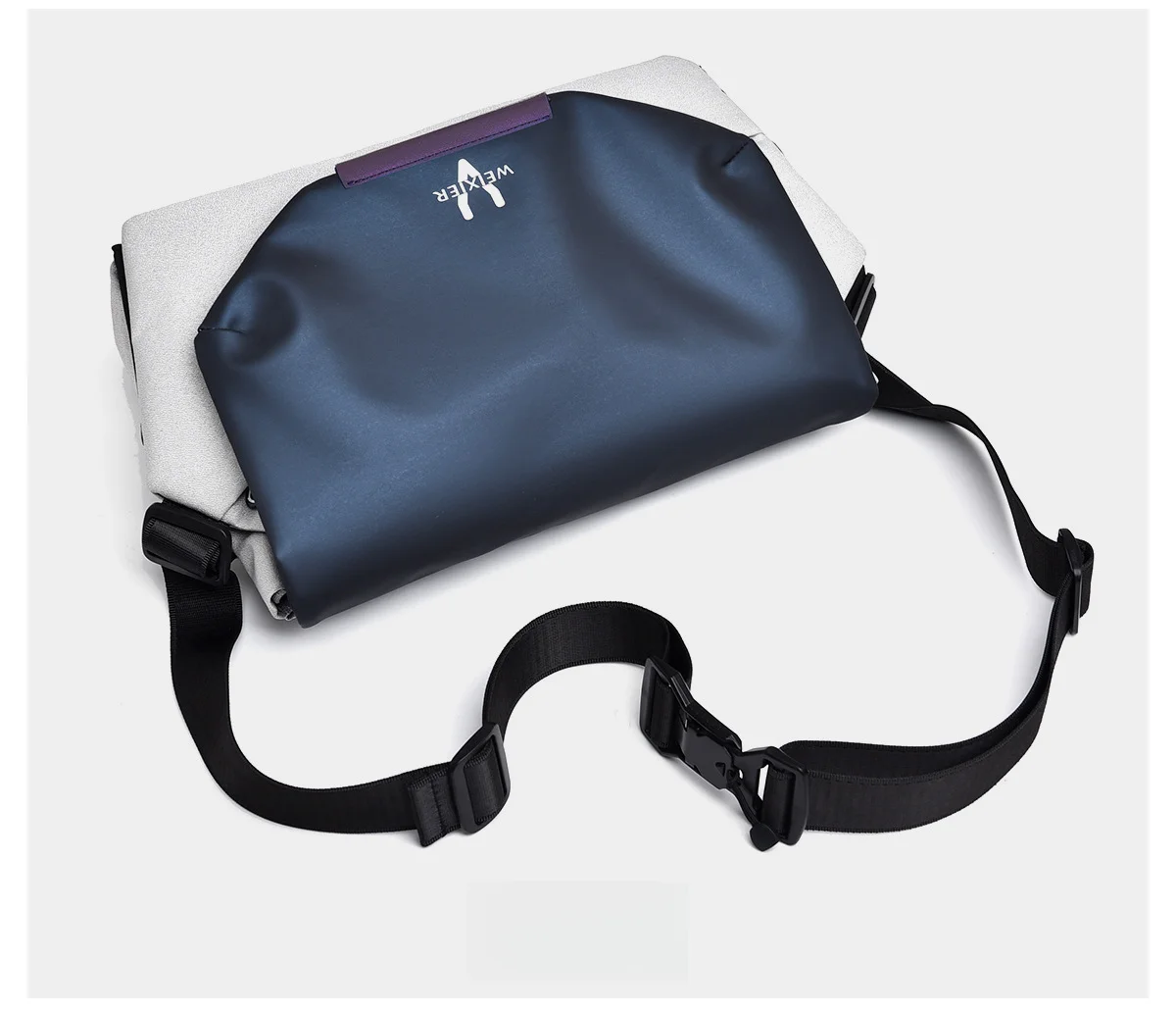 Summer crossbody high-end Oxford cloth cycling shoulder bag, large capacity, trendy men's leisure bag_voghion.com