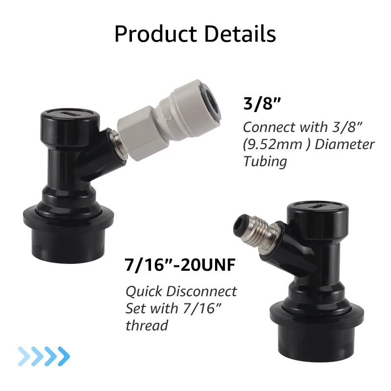 Ball Lock Disconnect Set Homebrew Beer Keg Disconnect Connector Barbed Liquid / Gas Dispenser Push-In Fit Swivel Nuts beverage dispenser faucet brewing faucet beer keg dispenser