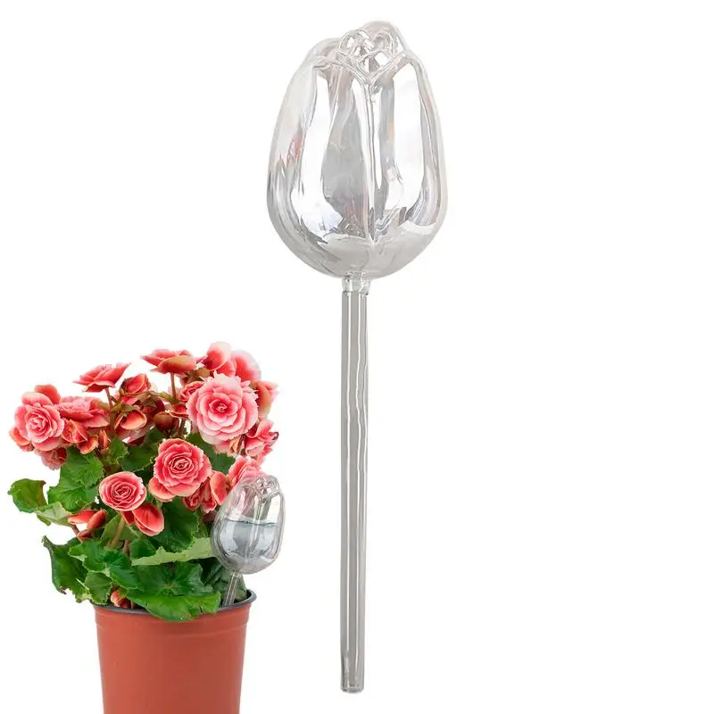 

Watering Globes For Indoor Plants Flower Shape Clear Automatic Watering Bulbs Clear Plant Watering Devices Watering Spikes Ndoor