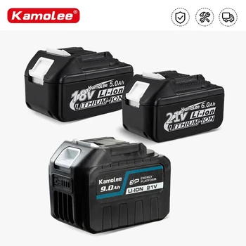 Kamolee 핸드 드릴 배터리 전동 공구 지지대, 18V, 6000mAh 리튬 이온 배터리, BL1860