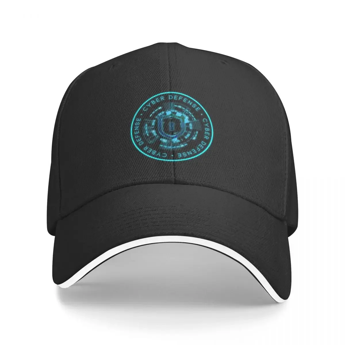 

New CYBER DEFENSE BADGE SEAL LOGO - RADAR DIGITAL NETWORK NODE - Electroblue Baseball Cap Rugby Hat Women Men's