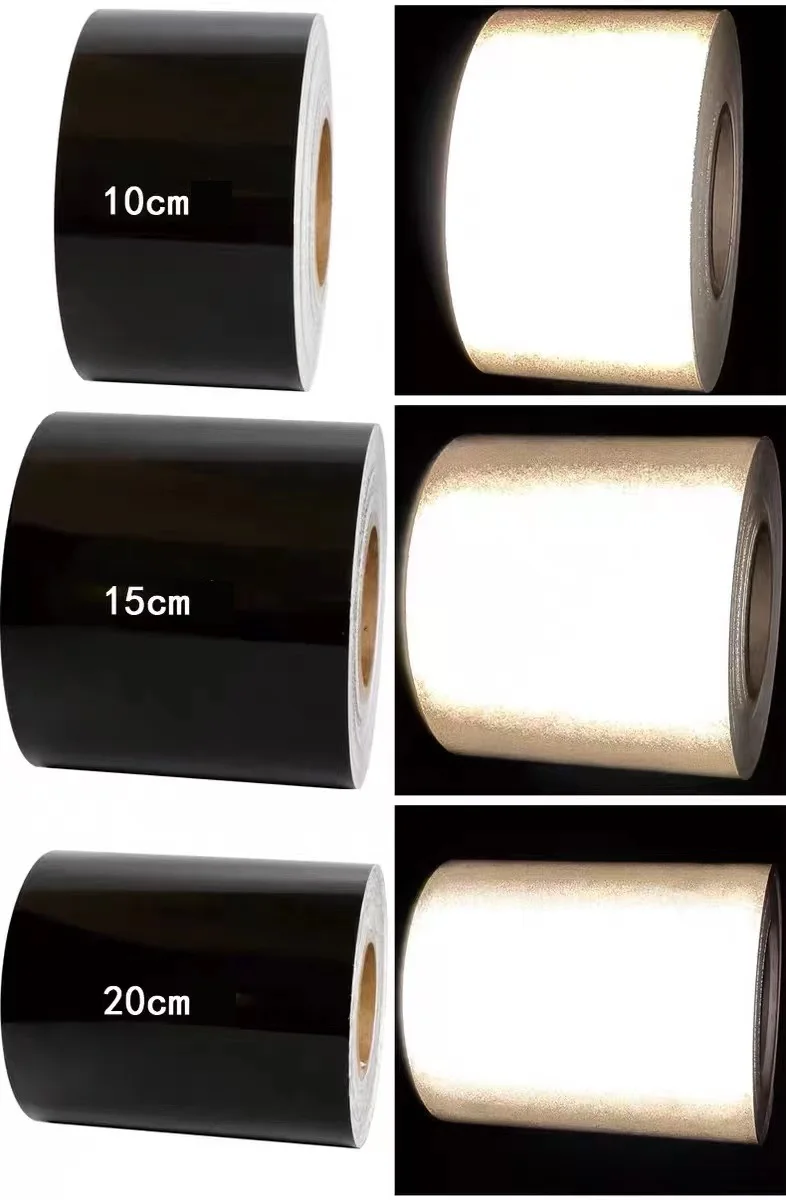 Reflective Tape Black Reflective Sticker Tape High Brightness Collision Warning Waterproof