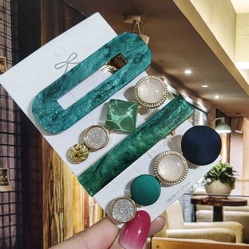 Kristall Perle Clip Für Frauen Koreanische Neue Haarnadeln Mädchen Geometrische Barrettes Mode Hairgrip Headwear Haar Zubehör – Detail 6