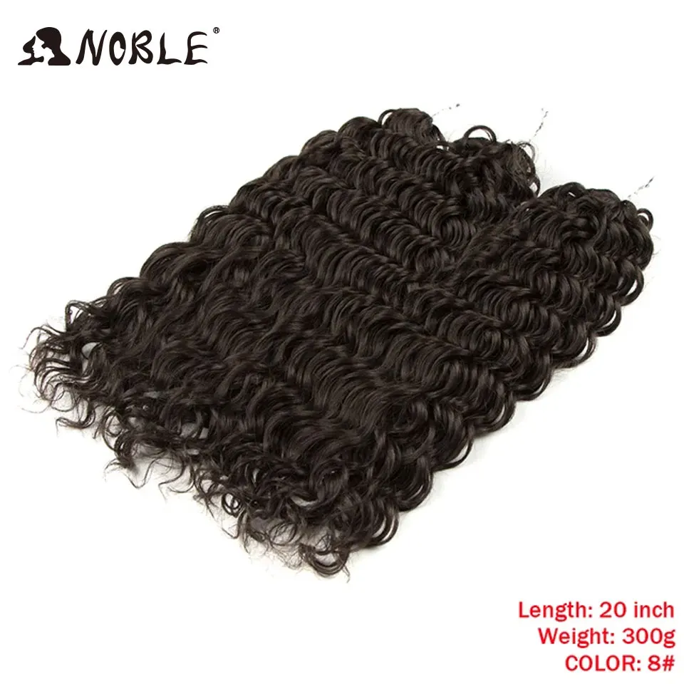 Noble Deep Wavy Twist Crochet Hair Synthetic Afro Curly Hair Crochet Braids High Temperature Fiber Braiding Hair Extensions