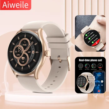Aiweile AW19 남녀공용 스마트 워치, 안드로이드, 아이폰, 샤오미 스포츠 모드, 무선 블루투스 통화, 친구를 위한 새로운 패션 선물