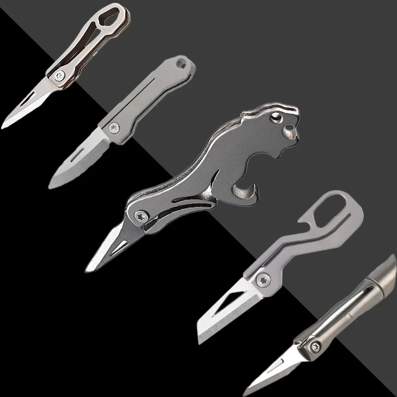 Description Picture 3 of itemMini Pocket Folding Knife Thin And Light Keychain Knives Sharper Fruit Pencil Unboxing Outdoor Portable Tool Small Finger Knife