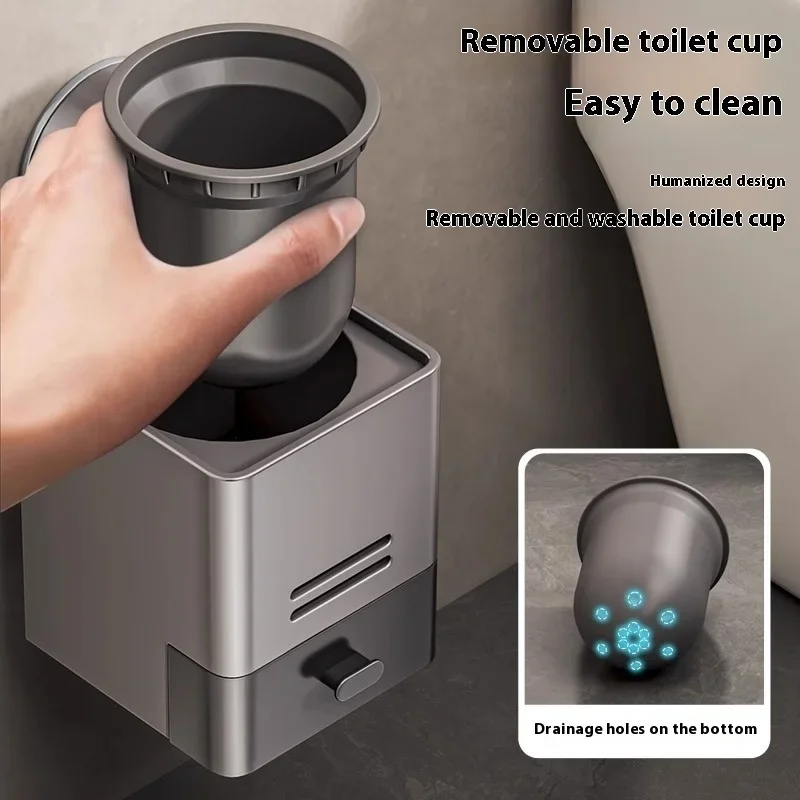 Suction Cup Toilet Brush Rack Toilet Brush Bathroom Cleaning Drain Accessories
