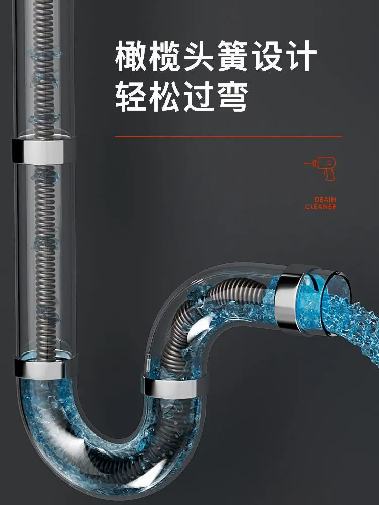 Cleaning Tool 12V Professional Pipe Dredge Machine Electric Drill Sewer Dredger