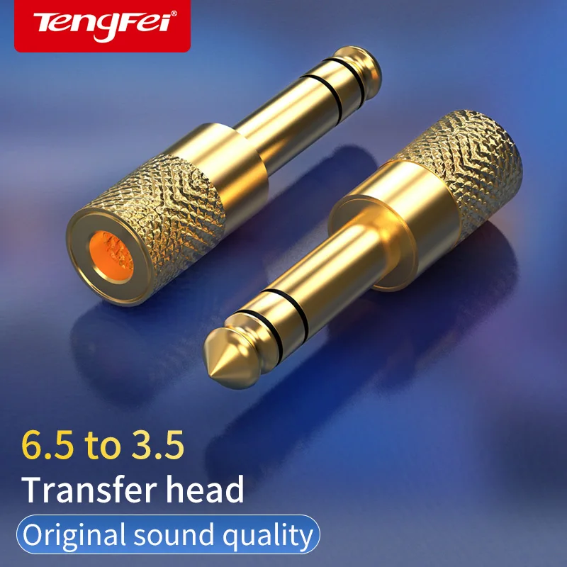 

Tengfei Jack 6.35mm Male Plug to 3.5mm Female Connector Headphone Amplifier Audio Adapter Microphone AUX 6.3 3.5 mm Converter