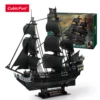 CubicFun 3D Puzzles Large Pirate Ship 26.6" Difficult Watercraft Model Queen Anne's Sailboat Building Kits Toys for Adults Kids 1