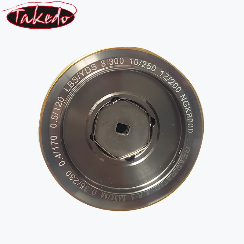 Spinning Fishing Reels Fishing Reels 1PCS NGK8000 -14000S Spare Wire Cup Spinning Fishing Reels Spool Surf Feed Wire Cup Metal Spool Carp Fishing Reel Coil
