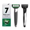 Safety 7-Layer Shaver Blade Manual Razor with Replaceable Blades Shaver Resistant Water Wash Shaver Manual Metal Razor 6