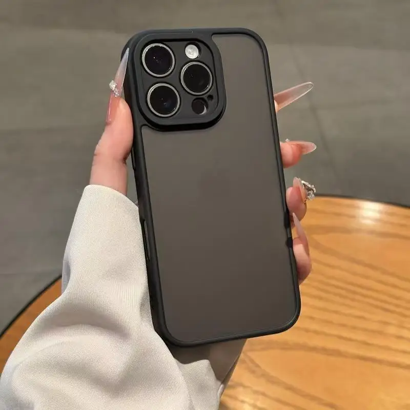 Luxuriöse Mattierte Panzerhülle für iPhone 11 12 13 14 15 16 17 18 Pro Max Plus Hybrid Hartschale Stoßfeste Abdeckung