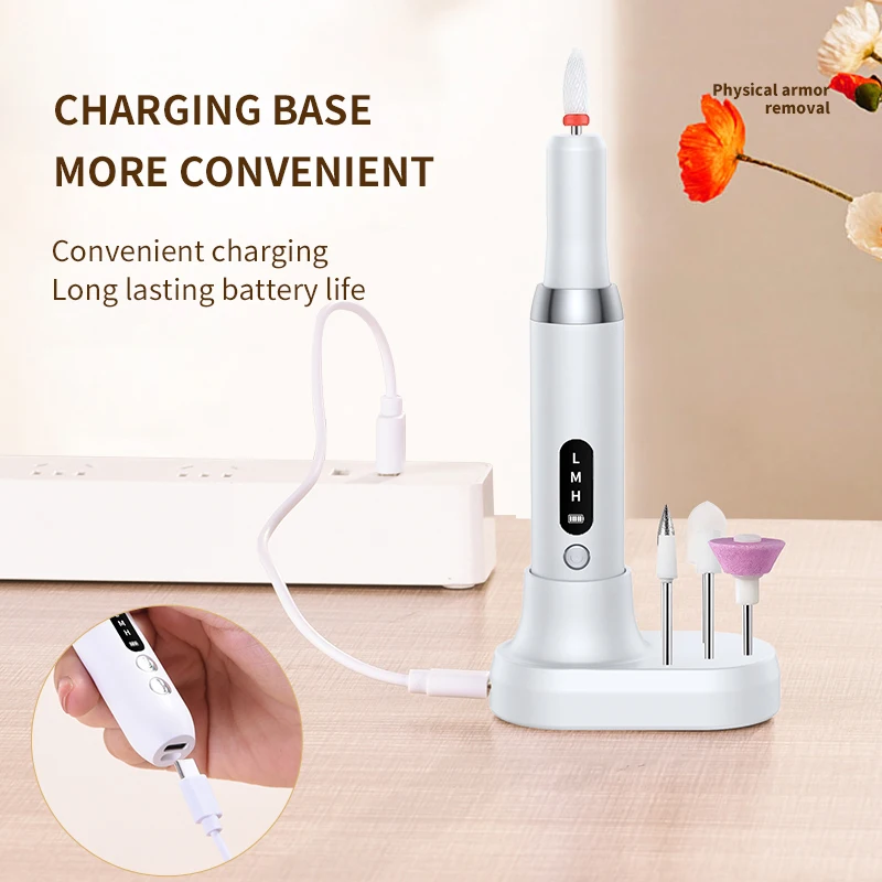 Electric Nail Polisher Drill Bits Professional Nails Grinding Polishing Dead Skin Removal Art Sanding File Pen Manicure Machine 6