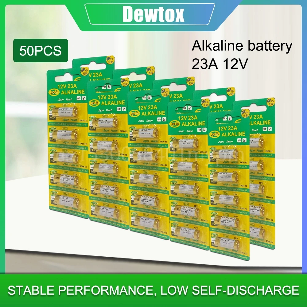 50 Pz/Lotto Batteria Alcalina 12V 23A 23Ga A23 A23S E23A El12 Mn21 Ms21 V23Ga Mn21 L1028 Rv08 Gp23A K23A Per Telecomando Campanello