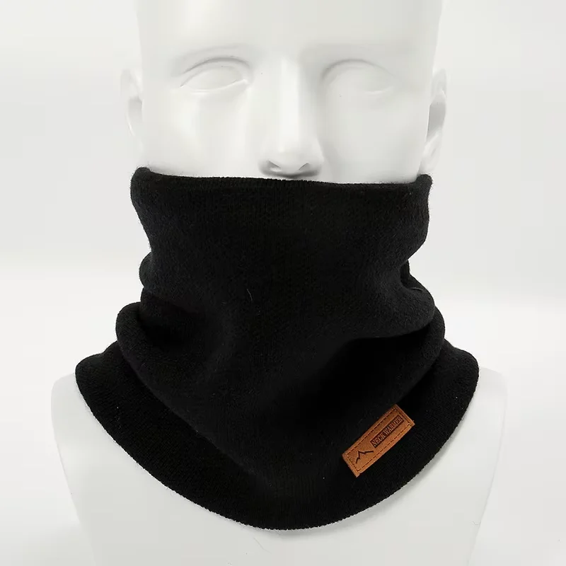 Fashion Soft Knitted Neck Warmer Sport Scarf Women Men Face Cover Winter Skating Running Warm Scarves Thick Cold-proof Collar