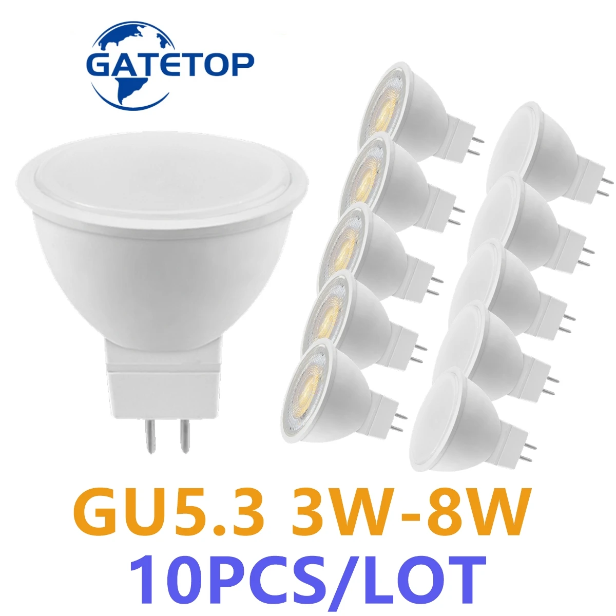 

MR16 GU5.3 LED Spotlight 3W-8W 220V AC110V AC/DC12V Beam Angle 38/120 Degree for home Energy Saving indoor Light Bulb for Table