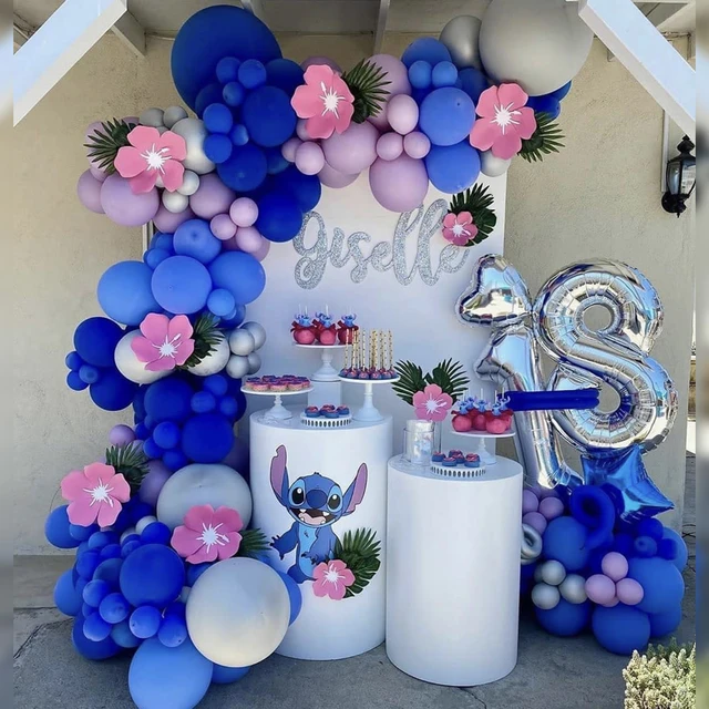 Kit de guirnalda de Globos de látex para fiesta de cumpleaños de Lilo &  Stitch para niños de 1 a 9 años, decoración de fondo para Baby Shower, 1  Juego - AliExpress