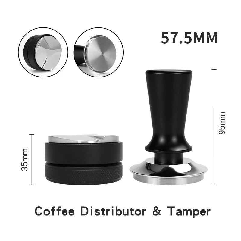 Distributore Caffè 58mm Noce - Livellatore Espresso Regolabile