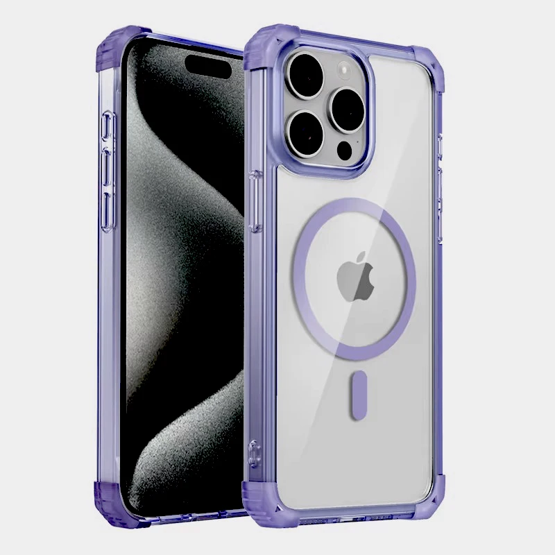 Shockproof Transparent Armor Case with MagSafe Compatibility