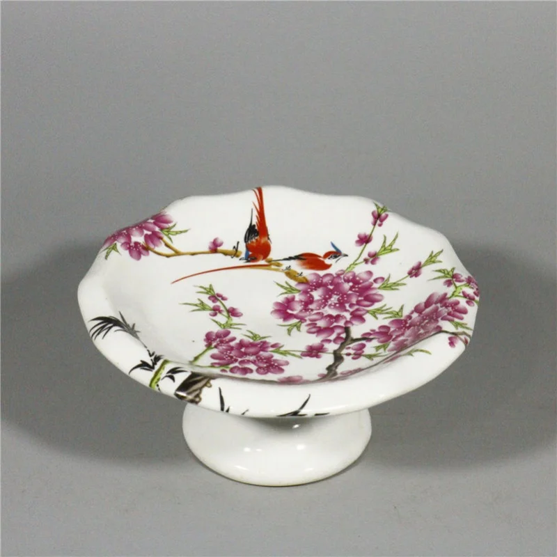

Qingguangxu Colorful Beading Plate Tribute Plate Antique Porcelain Boutique Ceramic Antique Chinese Household Ornaments