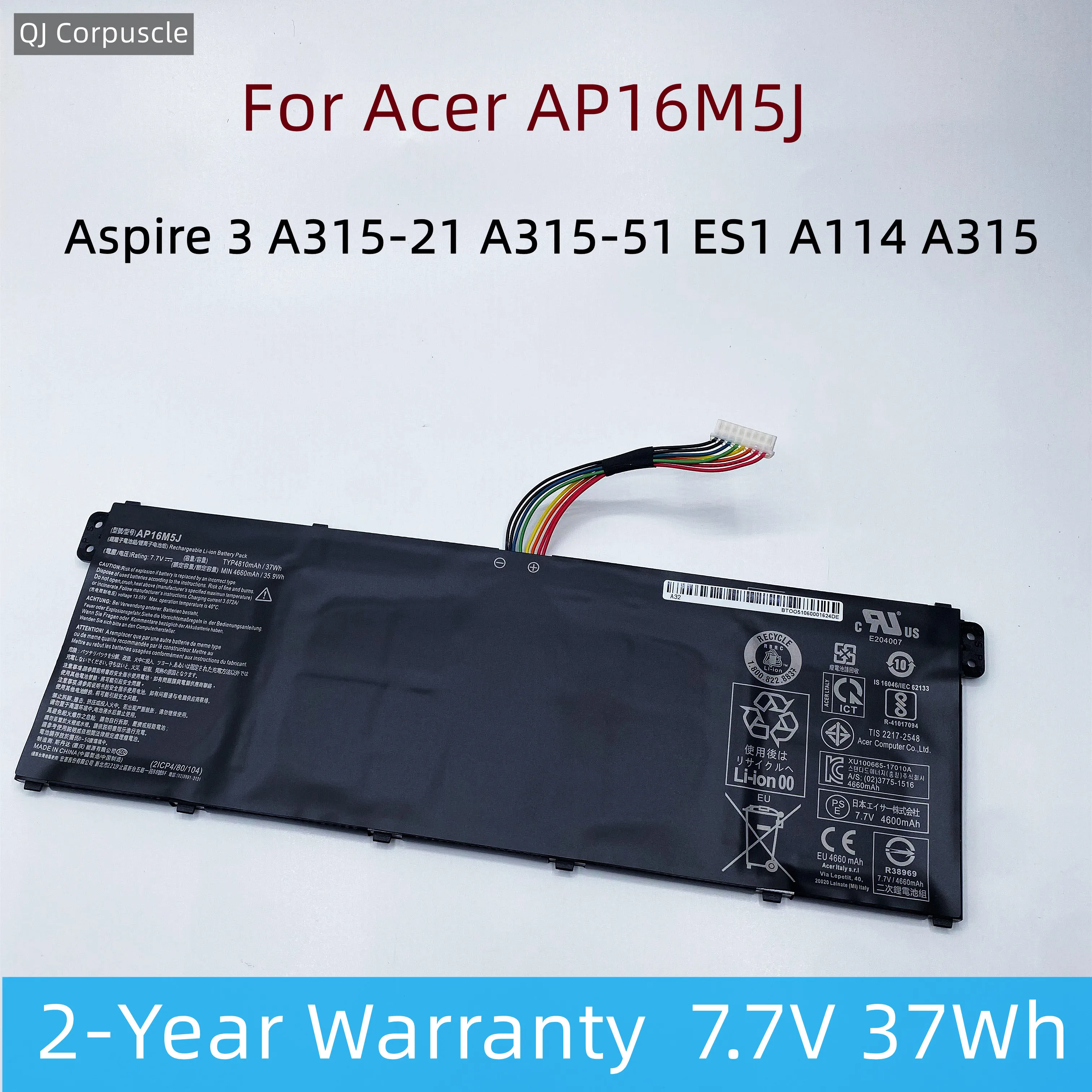 

Новый оригинальный аккумулятор AP19B8K для ноутбука ACER Aspire A314 A315 A317