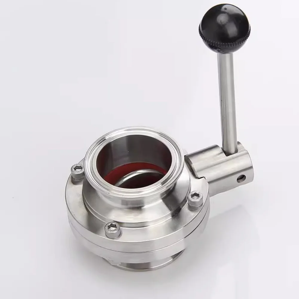 2(51mm) Ferrule 64mm Tri Clamp Butterfly Valve Sanitary 304 Stainless Steel For Homebrew Beer Dairy Product