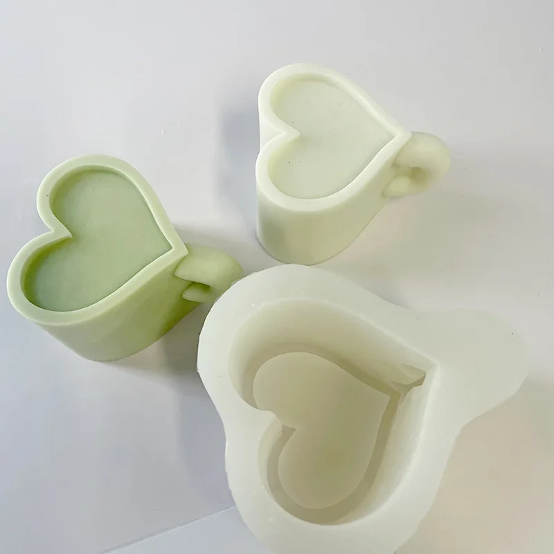 

DIY Cup Shape Mold Candle Container Mold Love Shape Cup Silicone Candle Mold