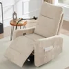 Oversized Fabric Recliner Chair with Phone Holder, Swivel Rocking Chair Reclining, with Lumbar Support, Beige Children's Sofas 1