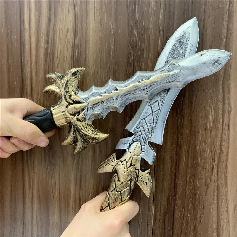Dagger Leaves Rune Sword Prop - Cosplay Weapon for Kids Safe PU Halloween Role Play