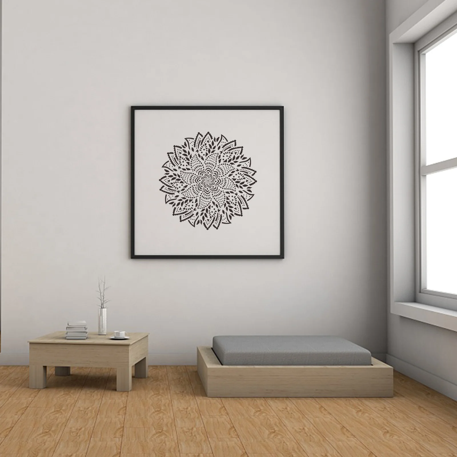 

9 Sheets Mandala Template Stencil Delicate Stencils Decor Flower Decorate DIY Portable Teenager